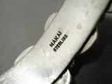 Important Vintage Native American Navajo Nakai Pink Shell Sterling Silver Bracelet-Nativo Arts