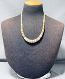 Native American Traditional Vintage Santo Domingo Shell Sterling Silver Necklace-Nativo Arts