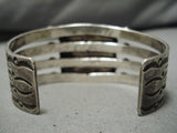 Museum Vintage Native American Navajo Lone Mountain Turquoise Sterling Silver Bracelet Old-Nativo Arts