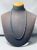 The Longest Best Vintage Santo Domingo Dark Heishi Necklace-Nativo Arts
