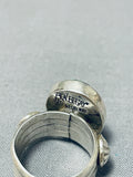 Important Native American Navajo Frogskin Turquoise Sterling Silver Ring-Nativo Arts