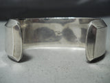 Space Inlay Vintage Native American Navajo Turquoise Sterling Silver Bracelet Cuff-Nativo Arts