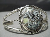 Important Vintage Native American Navajo New Lander Blue Turquoise Sterling Silver Bracelet-Nativo Arts