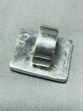 Important Vintage Native American Navajo Royston Turquoise Sterling Silver Inlay Ring-Nativo Arts