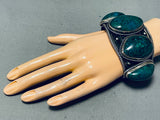 175 Gram Best Chrysocolla Sterling Silver Vintage Native American Navajo Bracelet-Nativo Arts