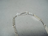 Unique Navajo Native American Spiny Oyster Sterling Silver Kokopelli Necklace-Nativo Arts