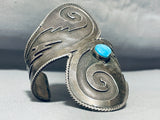 Native American One Of The Craziest Vintage Navajo Turquoise Sterling Silver Bracelet-Nativo Arts