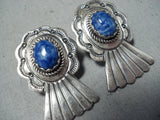 Fabulous Vintage Native American Navajo Lapis Sterling Silver Ring-Nativo Arts