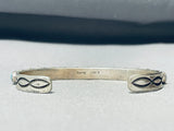 Sturdy Signed Domed Turquoise Vintage Native American Navajo Sterling Silver Bracelet-Nativo Arts