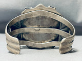 One Of The Most Chunky Vintage Native American Navajo Double Turquoise Sterling Silver Bracelet-Nativo Arts