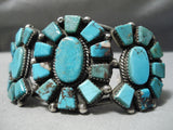 Best Vintage Native American Navajo Squared Turquoise Satellite Sterling Silver Bracelet Old-Nativo Arts