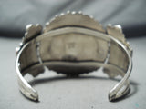 Exceptional Native American Navajo Apple Coral Cluster Sterling Silver Bracelet-Nativo Arts