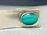 Contemporist Vintage Native American Navajo Malachite Sterling Silver Bracelet-Nativo Arts
