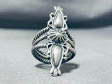 Focused Detail Hand Woven Shank Native American Navajo Sterling Silver Ring-Nativo Arts