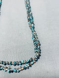 Pliable And Patient Work Vintage Native American Navajo Turquoise Heishi Necklace-Nativo Arts