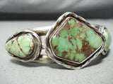 Heavy Vintage Native American Navajo Orvil Jack Turquoise Sterling Silver Bracelet-Nativo Arts