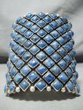 One Of The Best Native American Navajo Lapis Sterling Silver Bracelet-Nativo Arts