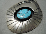 Museum Vintage Native American Navajo Persin Turquoise Sterling Silver Necklace Old-Nativo Arts
