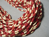 Monumental Navajo Coral Native American Hieshi Necklace- 629 Grams!-Nativo Arts