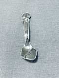 Native American Important Vintage Kenneth Begay Sterling Silver Salt Serving Spoon-Nativo Arts