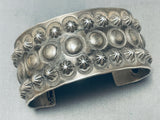 World Of Buttons Native American Navajo Sterling Silver Bracelet Cuff-Nativo Arts