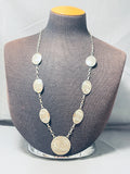 Longer Quite Detailed Vintage Native American Navajo Sterling Silver Necklace- Amazing-Nativo Arts