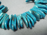 Vibrant Navajo Turquoise Teardrop Sterling Silver Necklace Native American-Nativo Arts