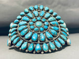Traditional Vintage Native American Navajo Turquoise Authentic Sterling Silver Bracelet-Nativo Arts