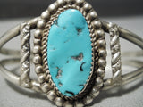 Amazing Vintage Native American Navajo Ray Buck Turquoise Sterling Silver Bracelet Old-Nativo Arts