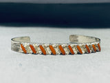 Native American Impressive Signed Zuni Corals Sterling Silver Bracelet-Nativo Arts