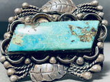 One Of The Most Unique Best Vintage Native American Navajo Turquoise Sterling Silver Bracelet-Nativo Arts