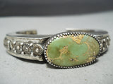Important Thick 3d Vintage Native American Navajo Royston Turquoise Sterling Silver Bracelet-Nativo Arts