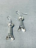 Tremendous Native American Navajo Sterling Silver Blossom Earrings Signed H. Mariano-Nativo Arts