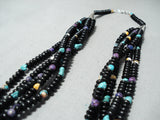 Native American One Of The Biggest Best Vintage Santo Domingo Turquoise Sterling Silver Necklace-Nativo Arts