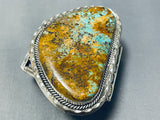 Enormous Joe Tso Native American Navajo 8 Turquoise Sterling Silver Bracelet-Nativo Arts