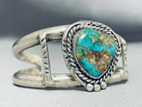 Rare Turquoise Vintage Native American Navajo Royston Sterling Silver Bracelet Old-Nativo Arts