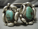 Extremely Rare Earlier Vintage Native American Navajo Royston Turquoise Sterling Silver Bracelet-Nativo Arts