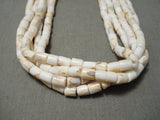 Quality Vintage Navajo Sterling Silver Shell Native American Heishi Necklace-Nativo Arts