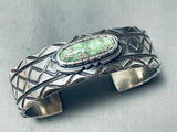 Very Important Orvil Jack Turquoise Vintage Native American Navajo Sterling Silver Bracelet-Nativo Arts