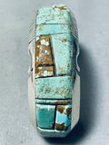 Amazing Vintage Native American Navajo Royston Turquoise Cobble Inlay Sterling Silver Bracelet-Nativo Arts