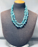 Single Or Double Strand Vintage Native American Navajo Chunky Turquoise Necklace Old-Nativo Arts