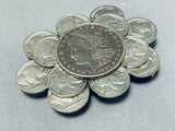 Unbelievable 98 Gram Native American Navajo Sterling Silver Vintage Coins Buckle-Nativo Arts