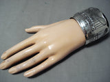 Tremendous Navajo Sterling Silver Thunderbird Bracelet Native American-Nativo Arts