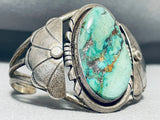 Vein Of Matrix Vintage Native American Navajo Green Turquoise Sterling Silver Bracelet-Nativo Arts