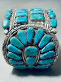 Colossal Signed Vintage Native American Navajo Turquoise Sterling Silver Bracelet-Nativo Arts