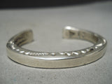 Authentic Vintage Native American Navajo Orville Tsinnie Sterling Silver Bracelet-Nativo Arts