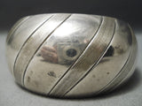 Advanced Silver Work Vintage Native American Navajo Sterling Bracelet Cuff Old-Nativo Arts
