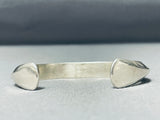 Authentic Orville Tsinnie (d) Vintage Native American Navajo Sterling Silver Bracelet-Nativo Arts