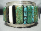 One Of Best Ever Large Wrist Vintage Native American Navajo Turquoise Sterling Silver Bracelet-Nativo Arts