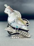 Tremendous Vintage Native American Zuni Abalone Sterling Silver Ring-Nativo Arts